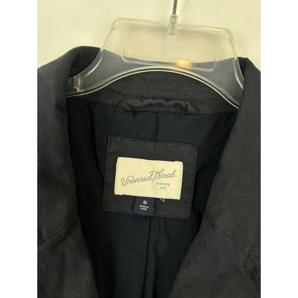 Universal Thread Trench Coat Womens Medium Navy Blue Jacket Duster